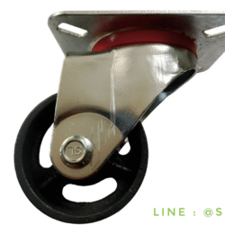 ลูกล้อเหล็กแป้นหมุน 3 นิ้ว ล้อเป็น ไม่มีเบรค